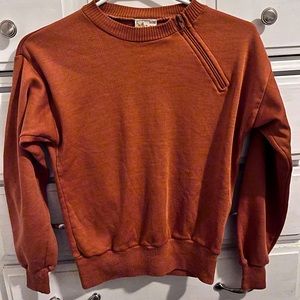 Vintage Acrylic Sweater “House of Jade” with cute shoulder zip Size S